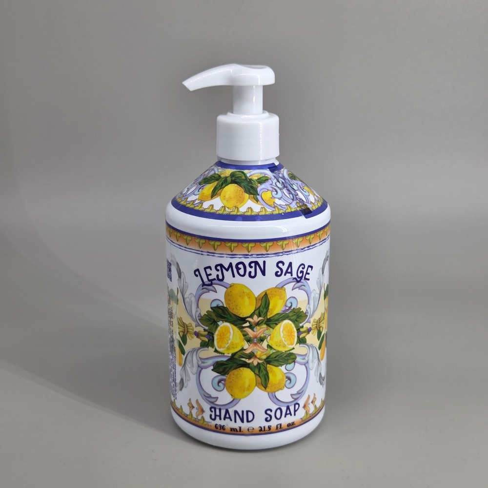 Home and Body Co Hand Soap Unisex 21 5oz Lemon Sage Deruta Vesta Italian Style